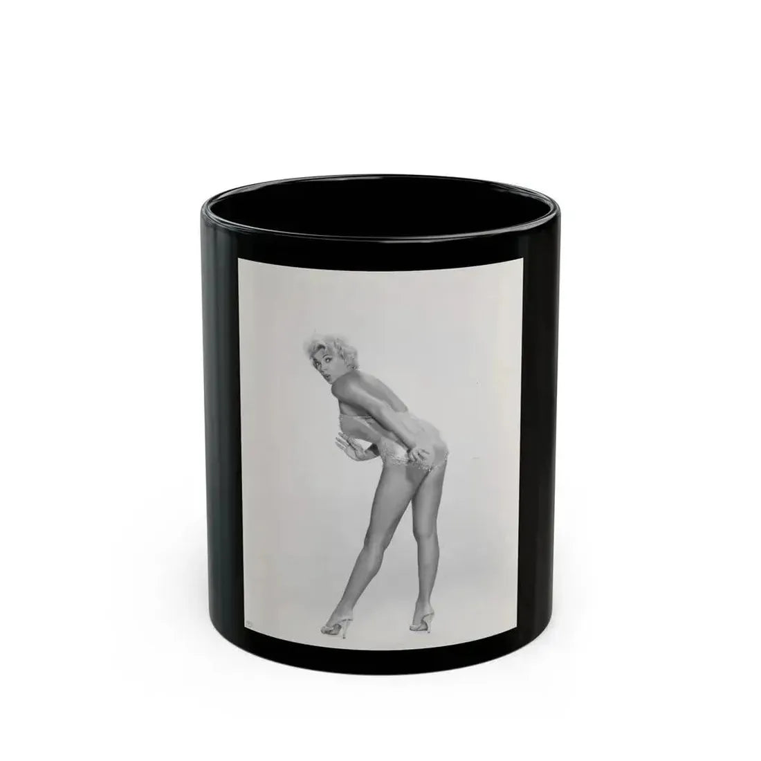 Barbara Nichols #534 (Vintage Female Icon) Black Coffee Mug 11oz - Go Mug Yourself