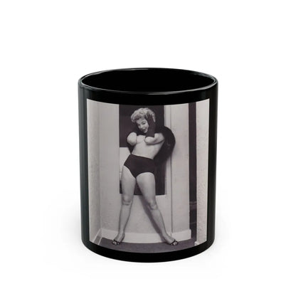 Barbara Nichols #535 (Vintage Female Icon) Black Coffee Mug-11oz-Go Mug Yourself