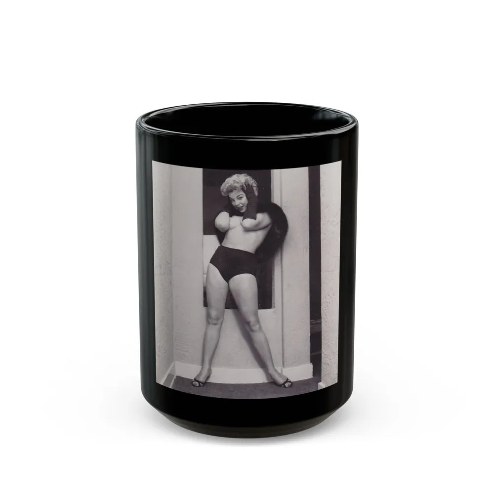 Barbara Nichols #535 (Vintage Female Icon) Black Coffee Mug-15oz-Go Mug Yourself