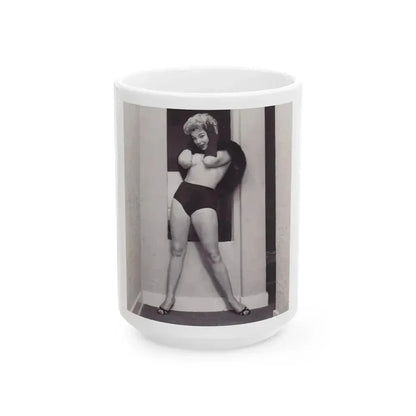 Barbara Nichols #535 (Vintage Female Icon) White Coffee Mug 15oz - Go Mug Yourself