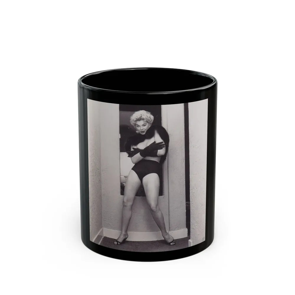 Barbara Nichols #537 (Vintage Female Icon) Black Coffee Mug-11oz-Go Mug Yourself