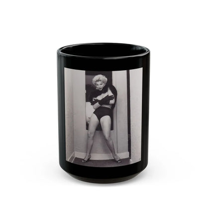 Barbara Nichols #537 (Vintage Female Icon) Black Coffee Mug-15oz-Go Mug Yourself