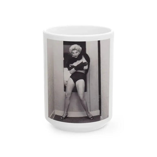 Barbara Nichols #537 (Vintage Female Icon) White Coffee Mug 15oz - Go Mug Yourself