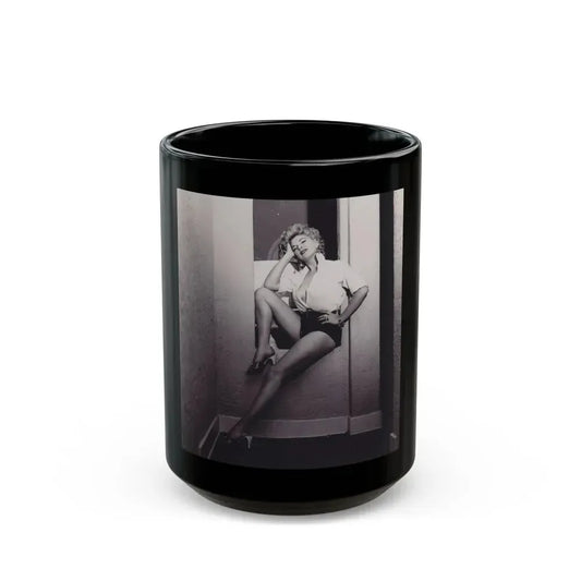 Barbara Nichols #540 (Vintage Female Icon) Black Coffee Mug 15oz - Go Mug Yourself