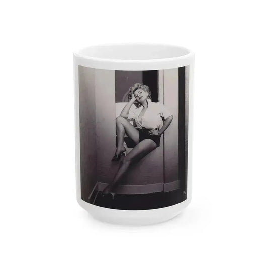 Barbara Nichols #540 (Vintage Female Icon) White Coffee Mug 15oz - Go Mug Yourself