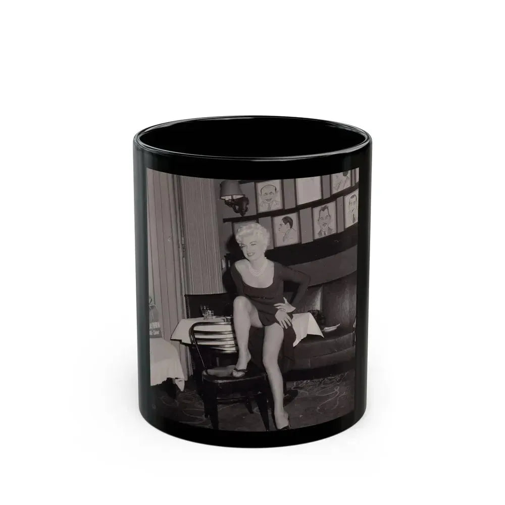 Barbara Nichols #541 (Vintage Female Icon) Black Coffee Mug 11oz - Go Mug Yourself