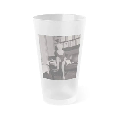 Barbara Nichols #541 (Vintage Female Icon) Frosted Pint Glass 16oz 16oz Frosted - Go Mug Yourself