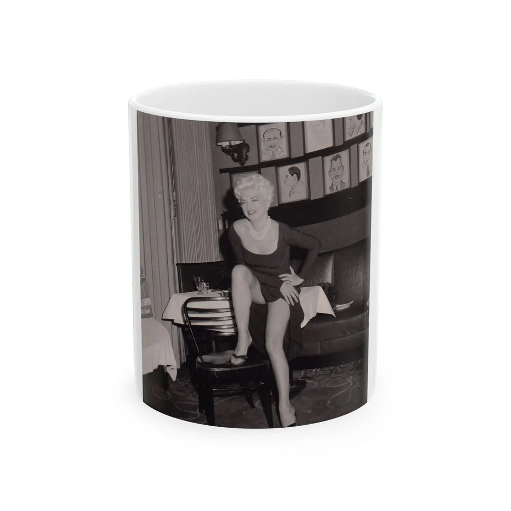 Barbara Nichols #541 (Vintage Female Icon) White Coffee Mug-11oz-Go Mug Yourself