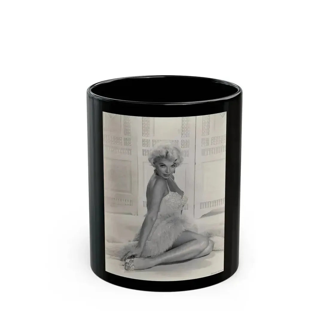 Barbara Nichols #542 (Vintage Female Icon) Black Coffee Mug 11oz - Go Mug Yourself