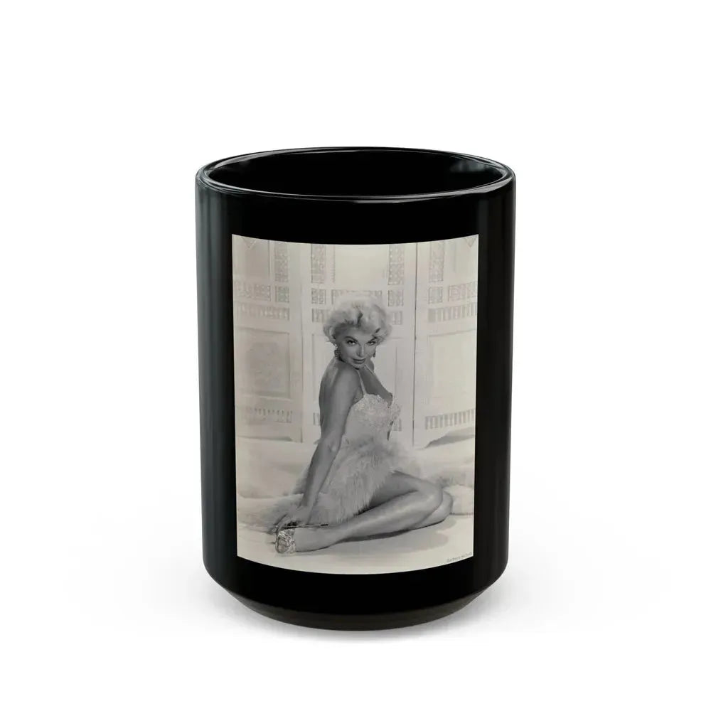 Barbara Nichols #542 (Vintage Female Icon) Black Coffee Mug 15oz - Go Mug Yourself