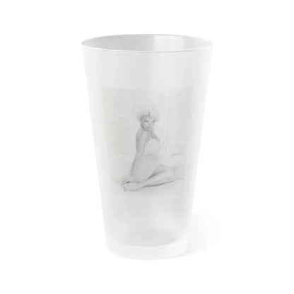 Barbara Nichols #542 (Vintage Female Icon) Frosted Pint Glass 16oz 16oz Frosted - Go Mug Yourself