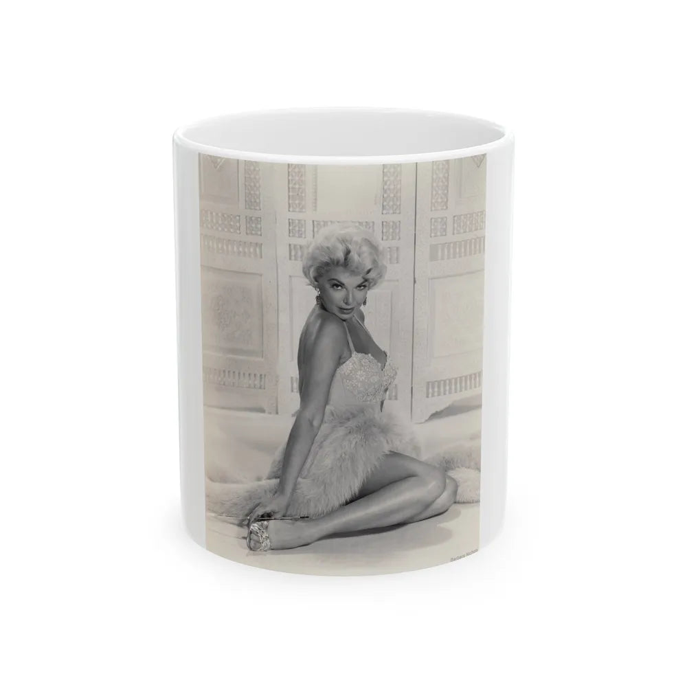 Barbara Nichols #542 (Vintage Female Icon) White Coffee Mug-11oz-Go Mug Yourself