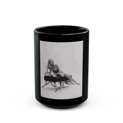 Barbara Nichols #543 (Vintage Female Icon) Black Coffee Mug 15oz - Go Mug Yourself