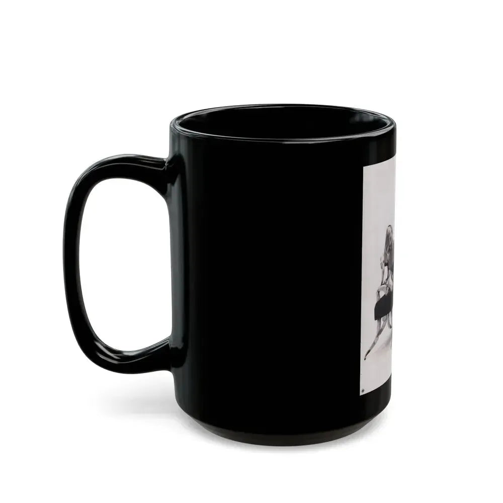 Barbara Nichols #543 (Vintage Female Icon) Black Coffee Mug - Go Mug Yourself