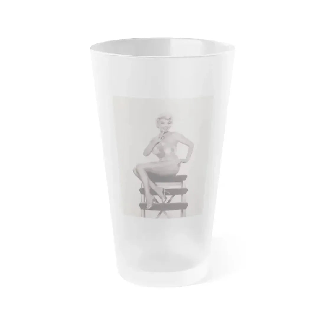Barbara Nichols #547 (Vintage Female Icon) Frosted Pint Glass 16oz 16oz Frosted - Go Mug Yourself