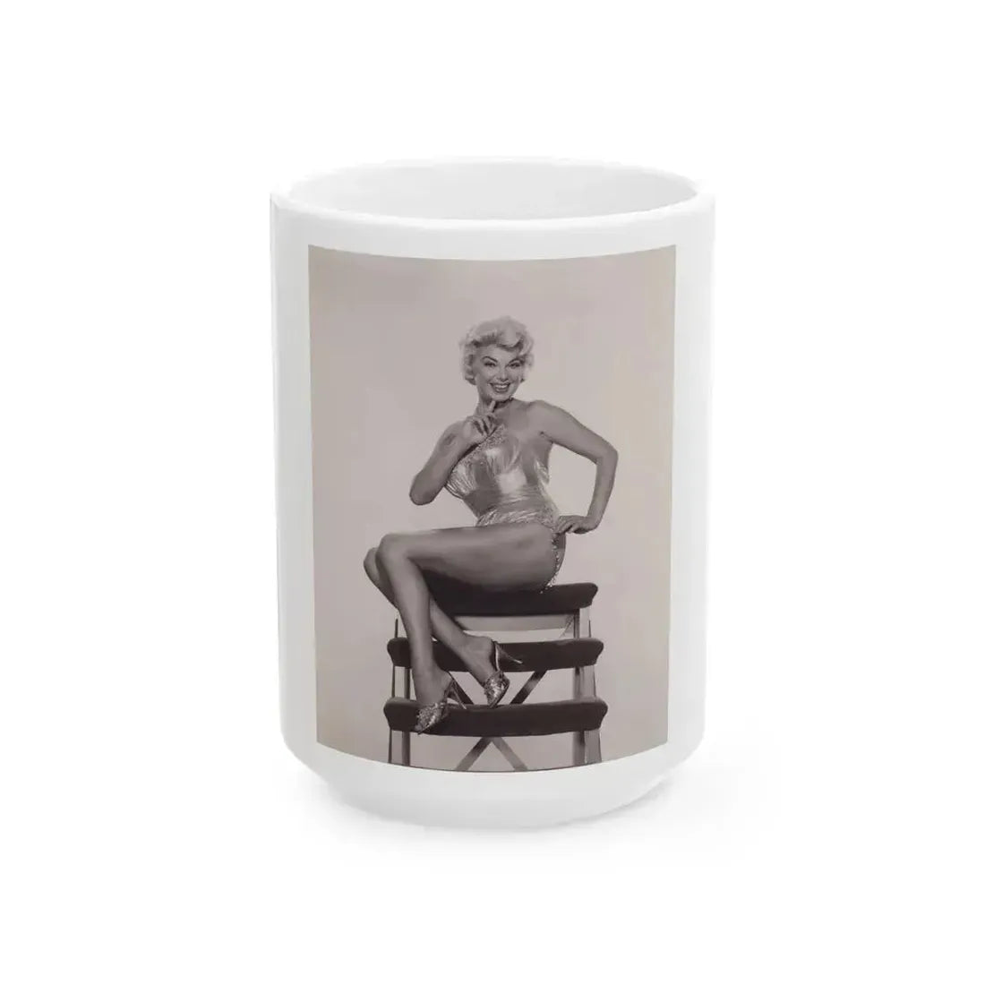 Barbara Nichols #547 (Vintage Female Icon) White Coffee Mug 15oz - Go Mug Yourself