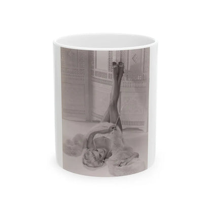 Barbara Nichols #548 (Vintage Female Icon) White Coffee Mug-11oz-Go Mug Yourself