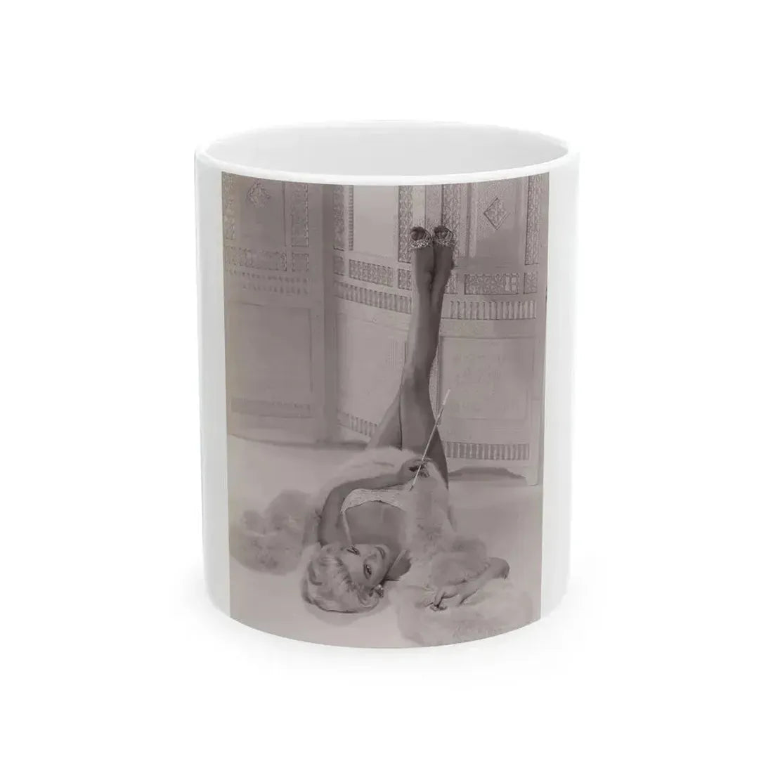 Barbara Nichols #548 (Vintage Female Icon) White Coffee Mug 11oz - Go Mug Yourself