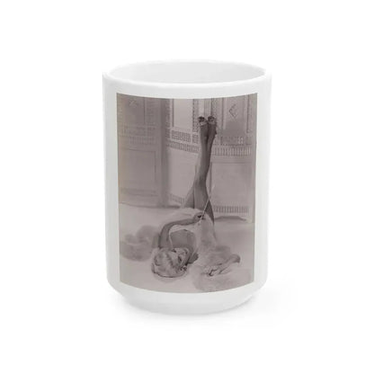 Barbara Nichols #548 (Vintage Female Icon) White Coffee Mug 15oz - Go Mug Yourself