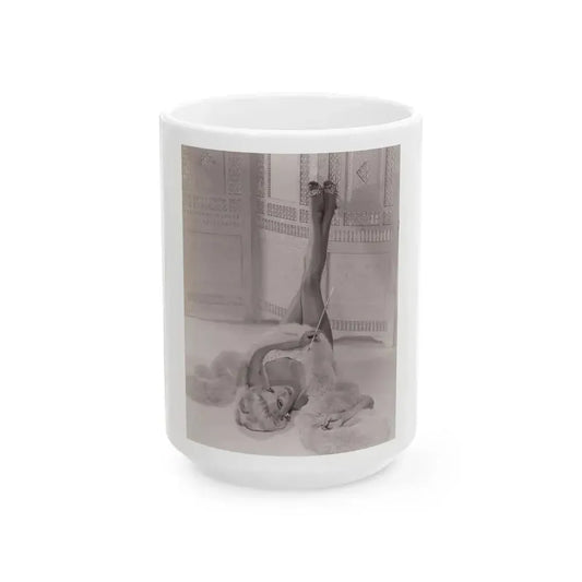 Barbara Nichols #548 (Vintage Female Icon) White Coffee Mug 15oz - Go Mug Yourself