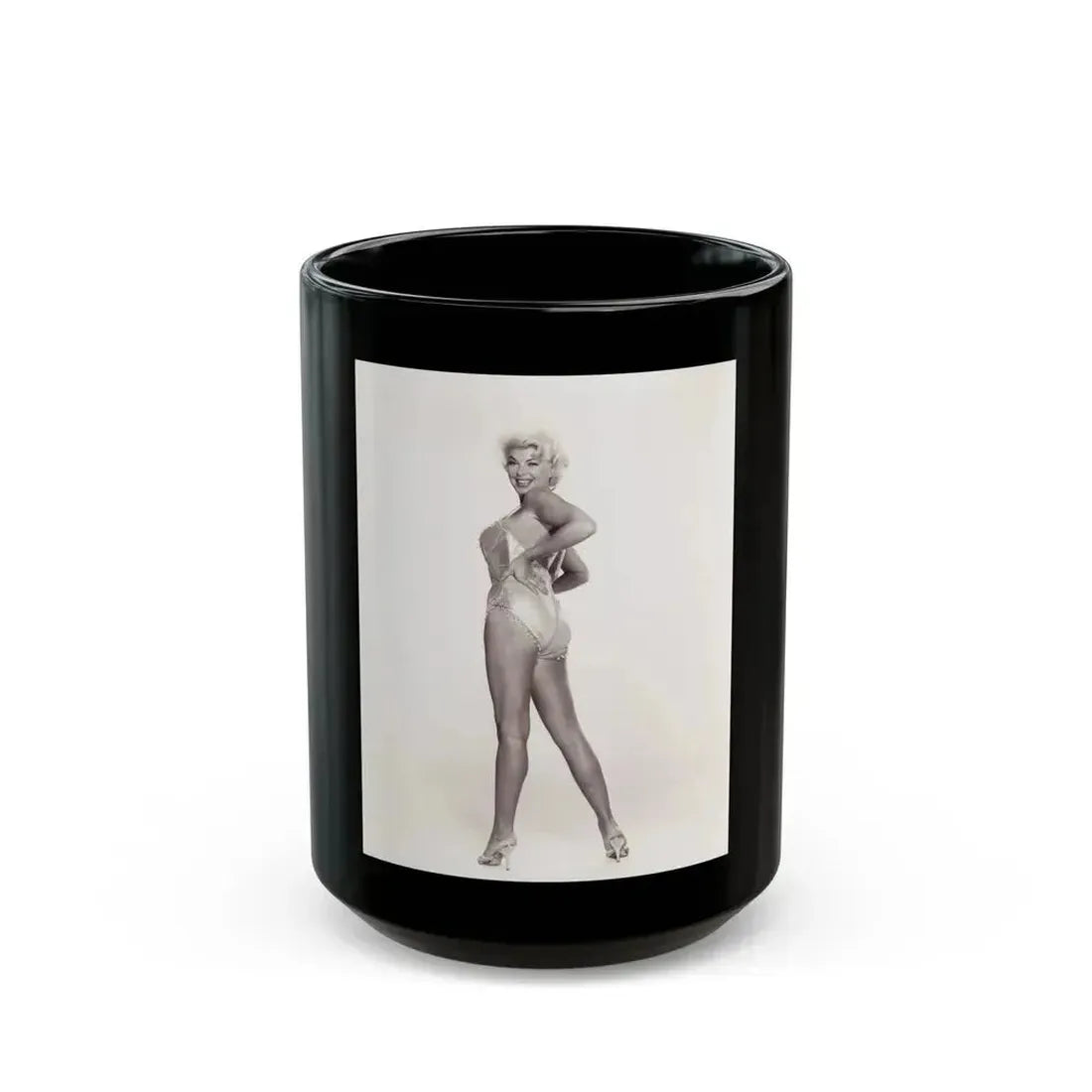 Barbara Nichols #549 (Vintage Female Icon) Black Coffee Mug 15oz - Go Mug Yourself