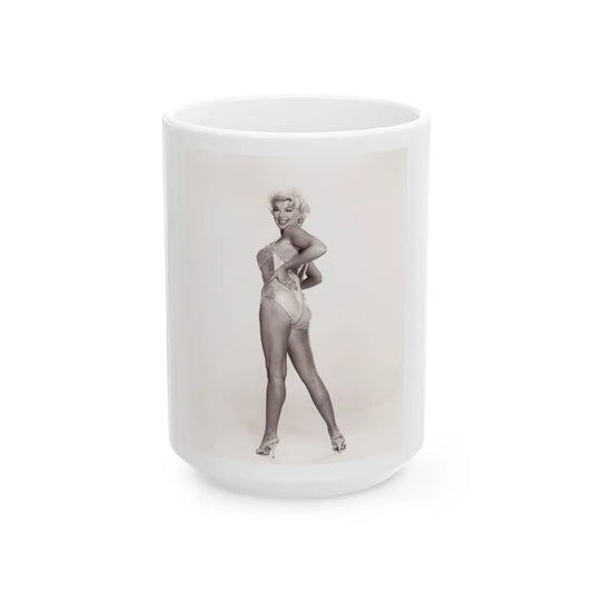 Barbara Nichols #549 (Vintage Female Icon) White Coffee Mug-15oz-Go Mug Yourself