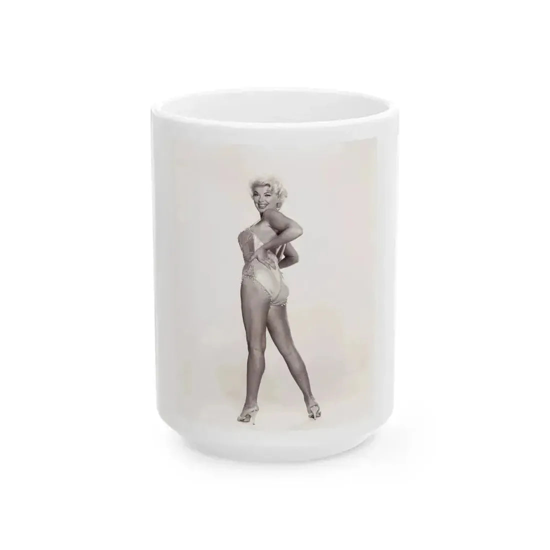 Barbara Nichols #549 (Vintage Female Icon) White Coffee Mug 15oz - Go Mug Yourself