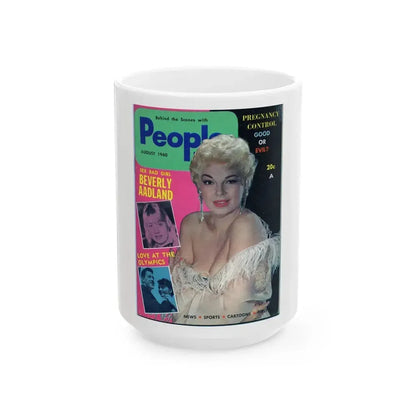 Barbara Nichols #57 - Mag. Cover (Vintage Female Icon) White Coffee Mug 15oz - Go Mug Yourself