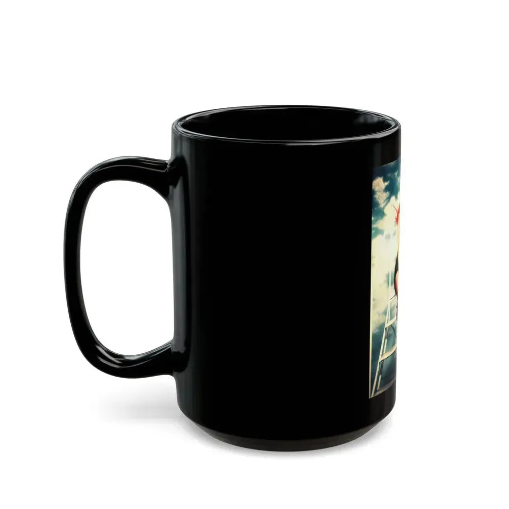 Barbara Nichols #571 (Vintage Female Icon) Black Coffee Mug - Go Mug Yourself