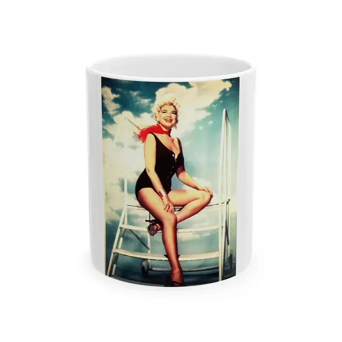 Barbara Nichols #571 (Vintage Female Icon) White Coffee Mug 11oz - Go Mug Yourself
