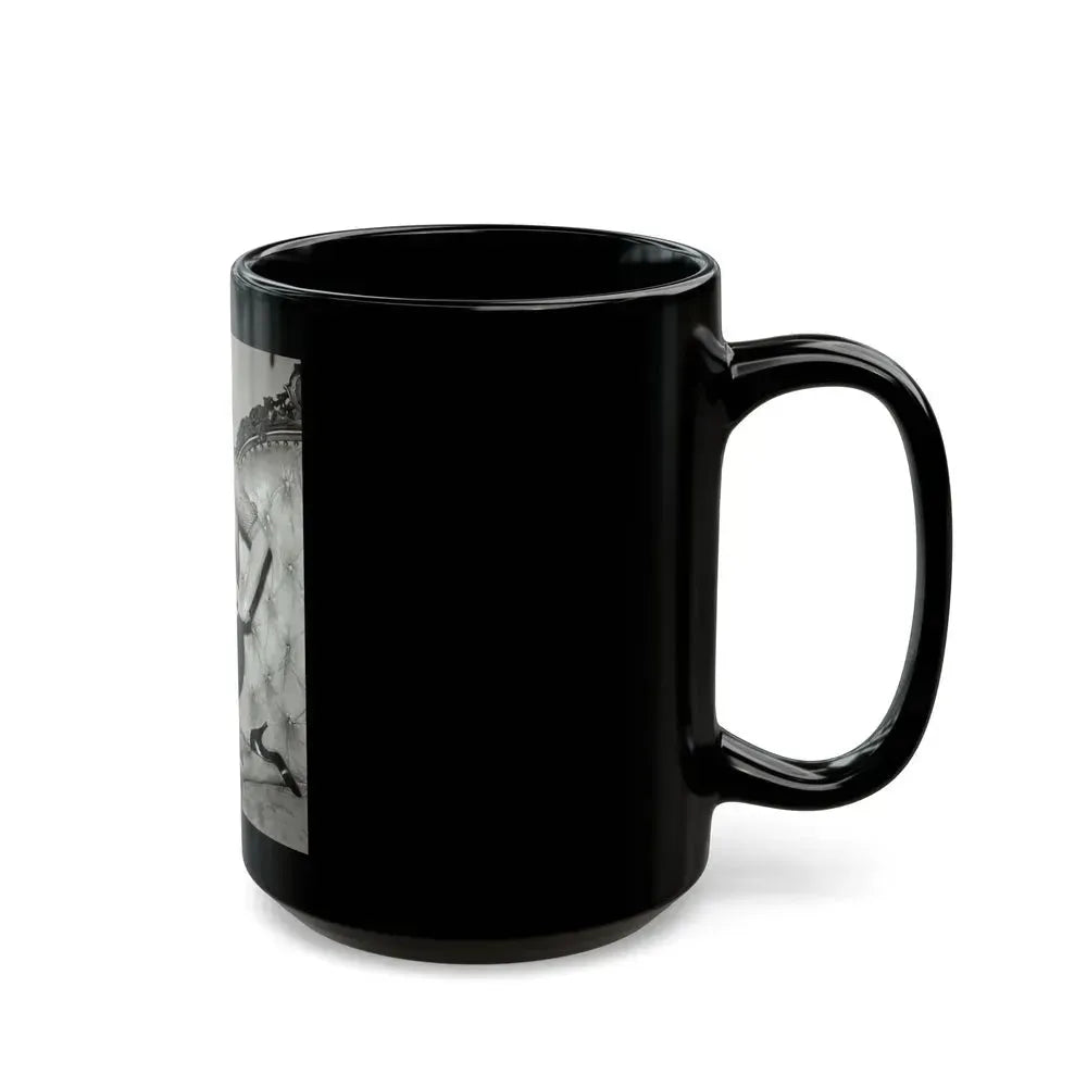 Barbara Nichols #572 (Vintage Female Icon) Black Coffee Mug - Go Mug Yourself