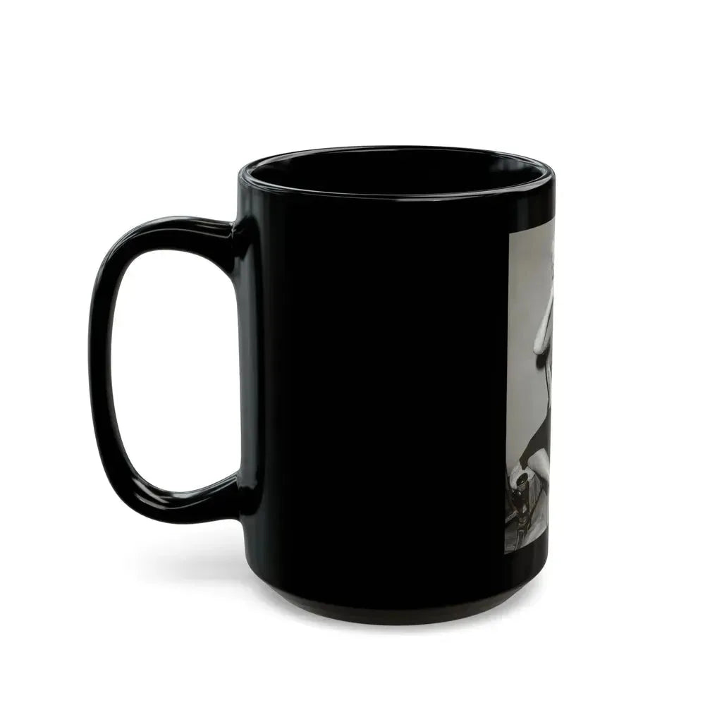 Barbara Nichols #572 (Vintage Female Icon) Black Coffee Mug - Go Mug Yourself