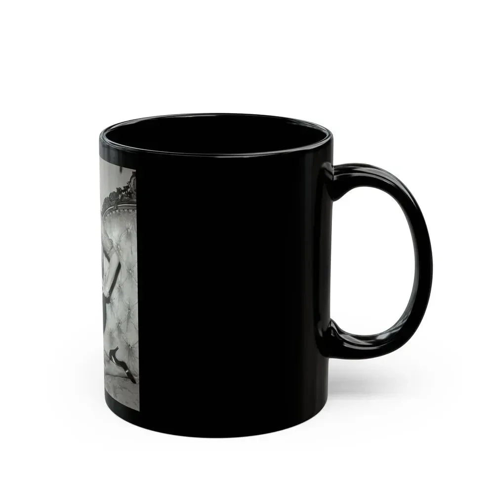 Barbara Nichols #572 (Vintage Female Icon) Black Coffee Mug - Go Mug Yourself