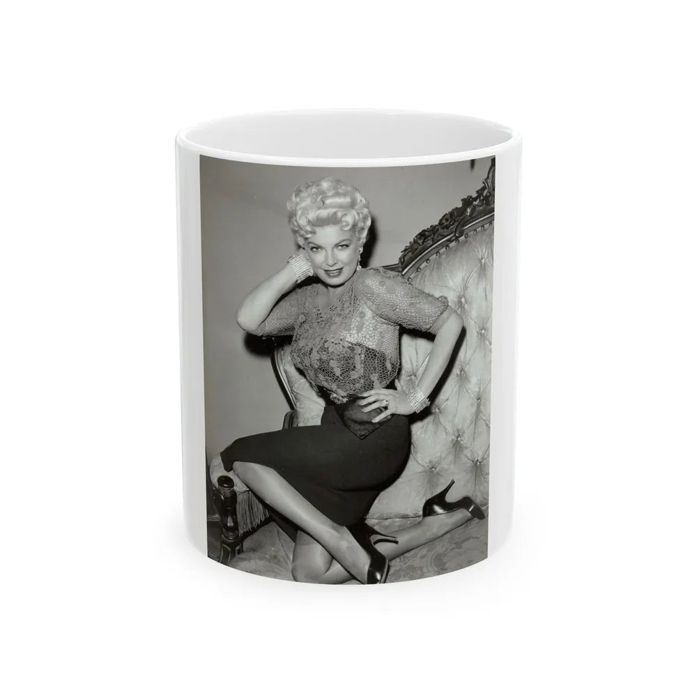 Barbara Nichols #572 (Vintage Female Icon) White Coffee Mug-11oz-Go Mug Yourself