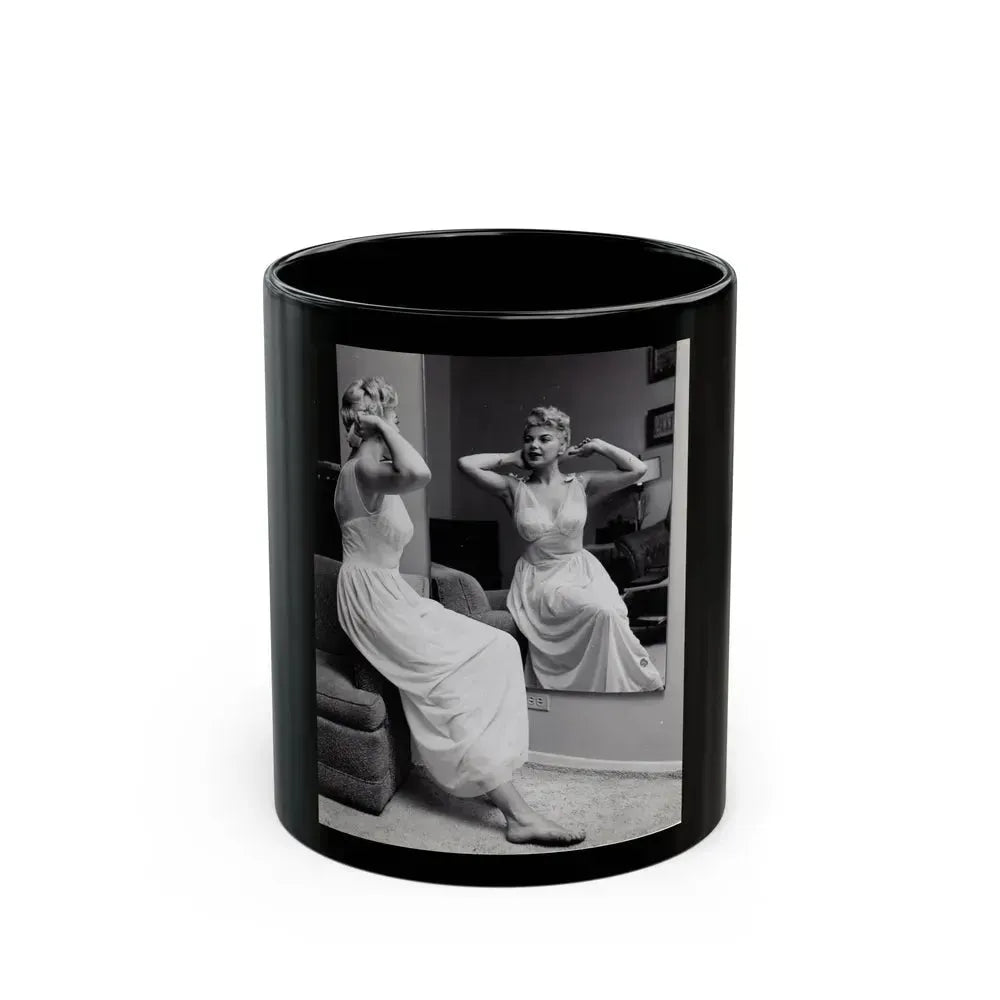 Barbara Nichols #577 (Vintage Female Icon) Black Coffee Mug 11oz - Go Mug Yourself