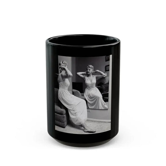 Barbara Nichols #577 (Vintage Female Icon) Black Coffee Mug 15oz - Go Mug Yourself