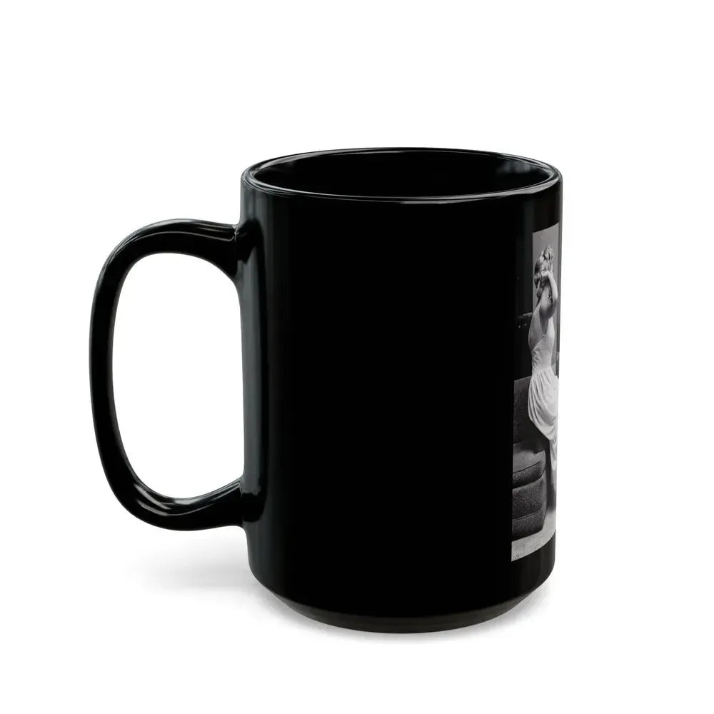 Barbara Nichols #577 (Vintage Female Icon) Black Coffee Mug - Go Mug Yourself