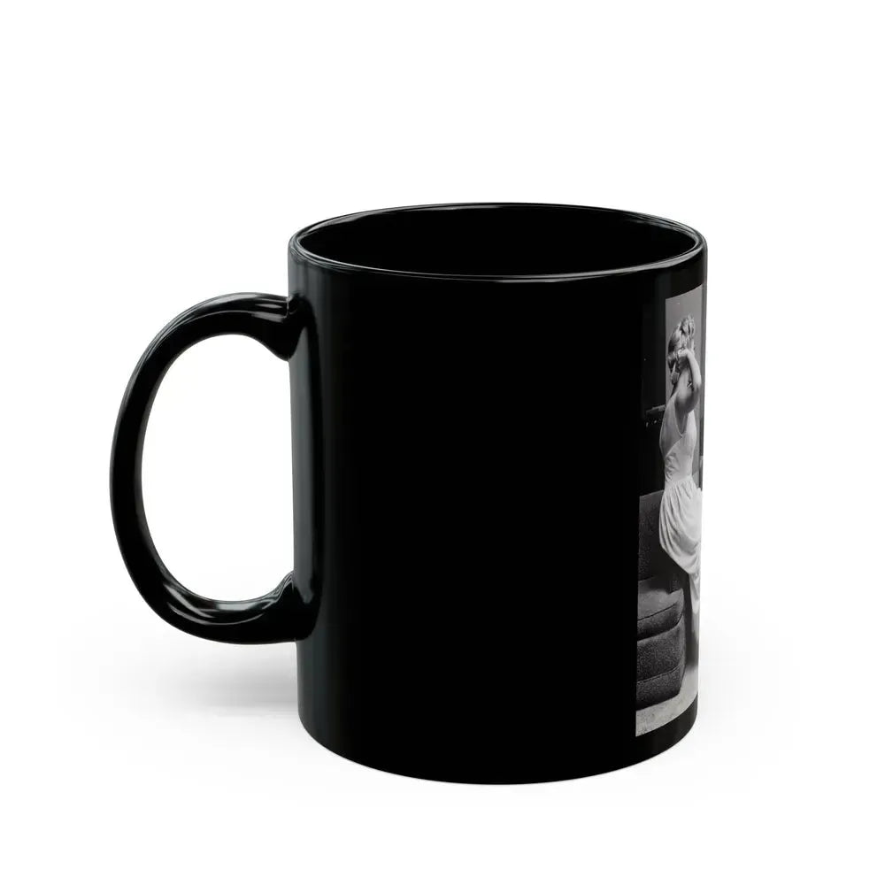 Barbara Nichols #577 (Vintage Female Icon) Black Coffee Mug - Go Mug Yourself