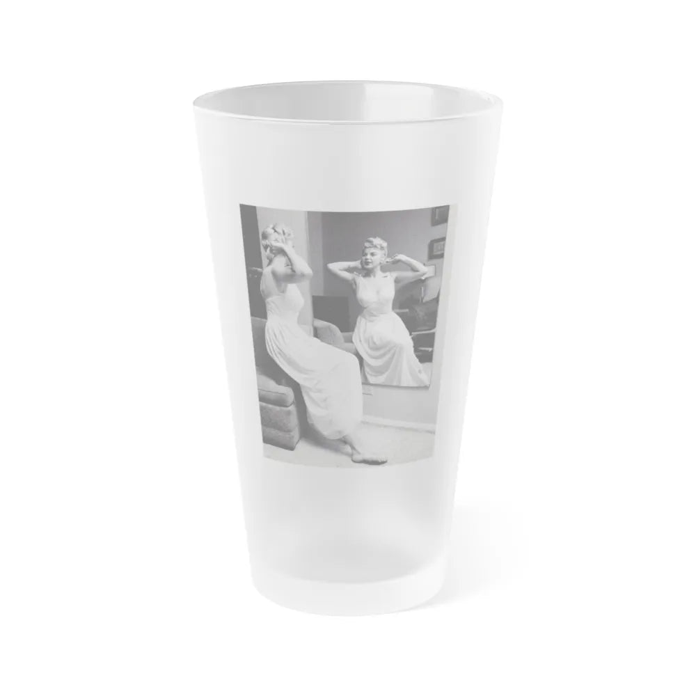 Barbara Nichols #577 (Vintage Female Icon) Frosted Pint Glass 16oz-16oz-Frosted-Go Mug Yourself