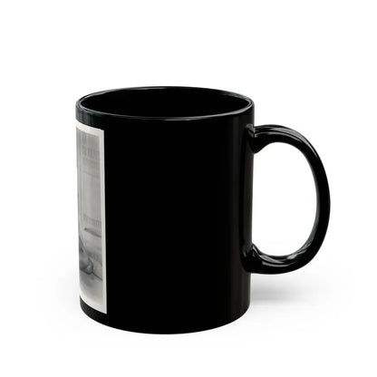Barbara Nichols #579 - 8x10 B&W Full Body Irving Klaw Negative Re-Strike Glamour Photo from 50's (Vintage Female Icon) Black Coffee Mug - Go Mug Yourself