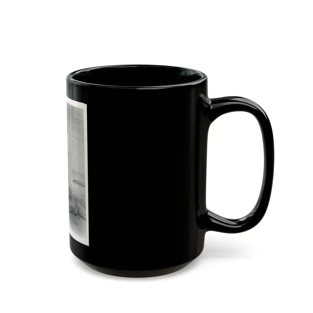 Barbara Nichols #579 - 8x10 B&W Full Body Irving Klaw Negative Re-Strike Glamour Photo from 50's (Vintage Female Icon) Black Coffee Mug - Go Mug Yourself