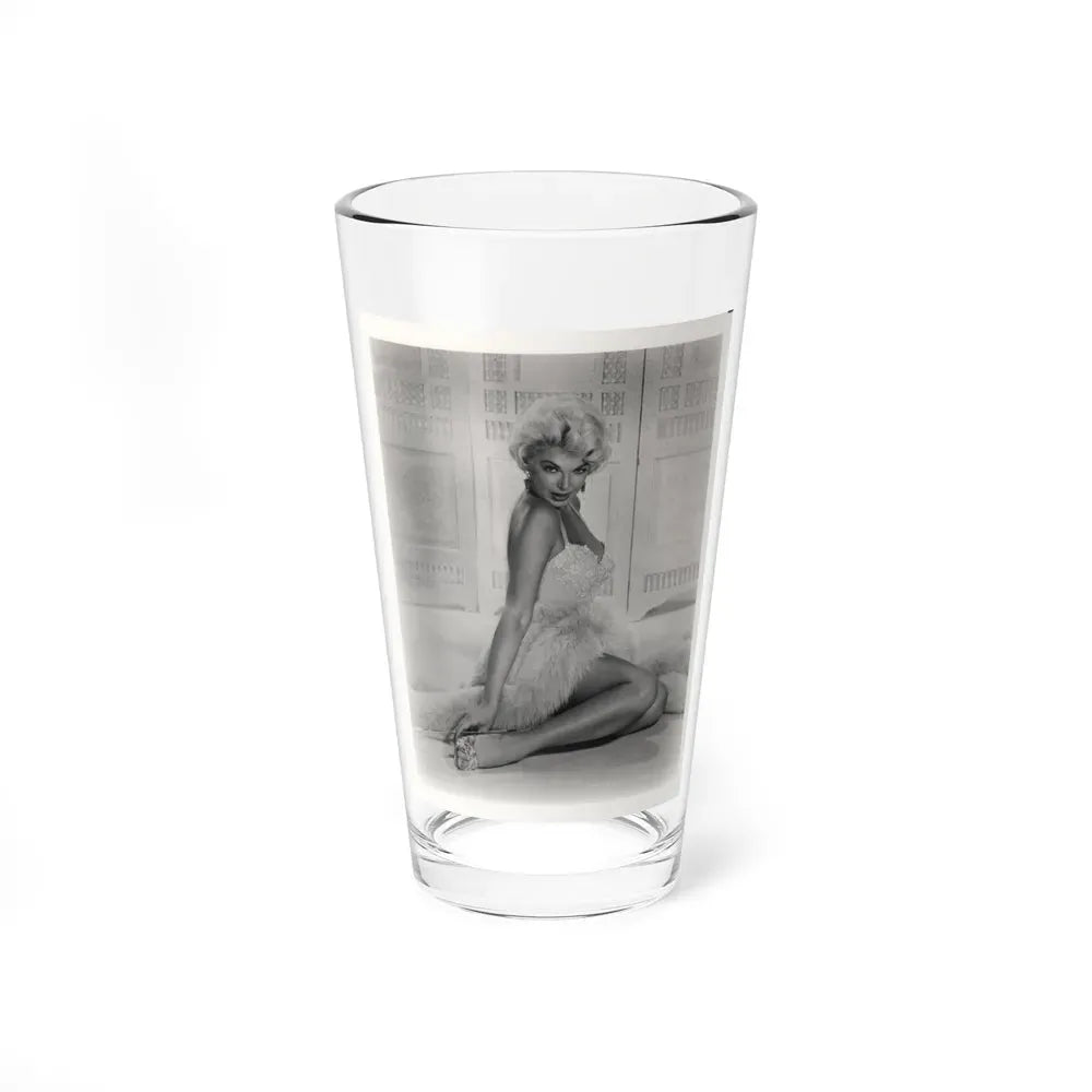 Barbara Nichols #579 - 8x10 B&W Full Body Irving Klaw Negative Re-Strike Glamour Photo from 50's (Vintage Female Icon) Pint Glass 16oz 16oz - Go Mug Yourself