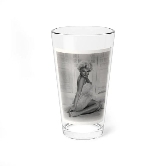 Barbara Nichols #579 - 8x10 B&W Full Body Irving Klaw Negative Re-Strike Glamour Photo from 50's (Vintage Female Icon) Pint Glass 16oz 16oz - Go Mug Yourself