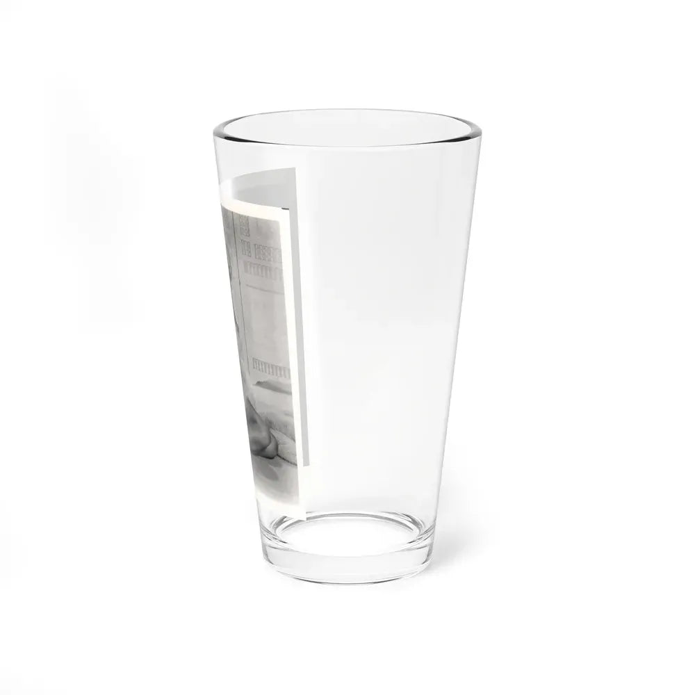 Barbara Nichols #579 - 8x10 B&W Full Body Irving Klaw Negative Re-Strike Glamour Photo from 50's (Vintage Female Icon) Pint Glass 16oz - Go Mug Yourself
