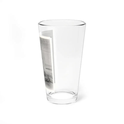 Barbara Nichols #579 - 8x10 B&W Full Body Irving Klaw Negative Re-Strike Glamour Photo from 50's (Vintage Female Icon) Pint Glass 16oz - Go Mug Yourself