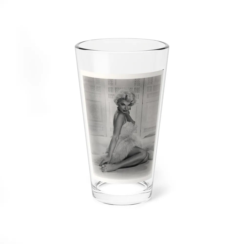 Barbara Nichols #579 - 8x10 B&W Full Body Irving Klaw Negative Re-Strike Glamour Photo from 50's (Vintage Female Icon) Pint Glass 16oz-16oz-Go Mug Yourself