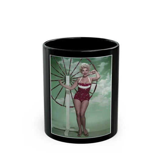 Barbara Nichols #579 - 8x10 Color Full Body Re-Strike Pin-Up Photo from 50's (Vintage Female Icon) Black Coffee Mug 11oz - Go Mug Yourself
