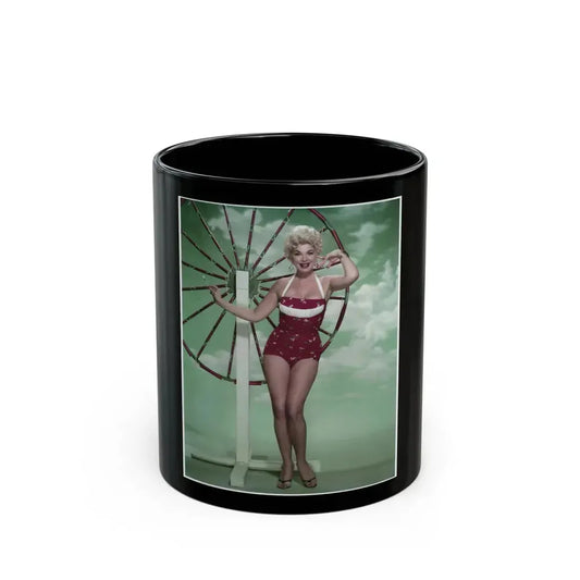 Barbara Nichols #579 - 8x10 Color Full Body Re-Strike Pin-Up Photo from 50's (Vintage Female Icon) Black Coffee Mug 11oz - Go Mug Yourself