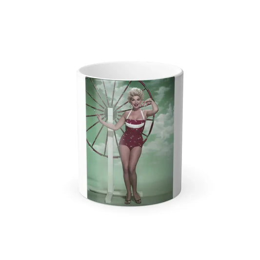 Barbara Nichols #579 - 8x10 Color Full Body Re-Strike Pin-Up Photo from 50's (Vintage Female Icon) Color Changing Coffee Mug 11oz - Go Mug Yourself