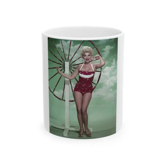 Barbara Nichols #579 - 8x10 Color Full Body Re-Strike Pin-Up Photo from 50's (Vintage Female Icon) White Coffee Mug 11oz - Go Mug Yourself